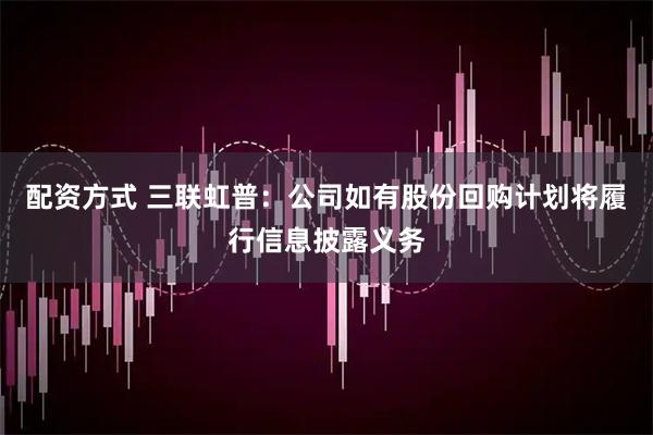配资方式 三联虹普：公司如有股份回购计划将履行信息披露义务